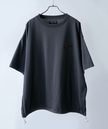 【Starting Over/スターティングオーバー】ONE POINT LOGO EMBROIDERY DRAW CODE T-SHIRT / ワンポイント ロゴ刺繍 ドローコード デザイン 半袖 Tシャツ