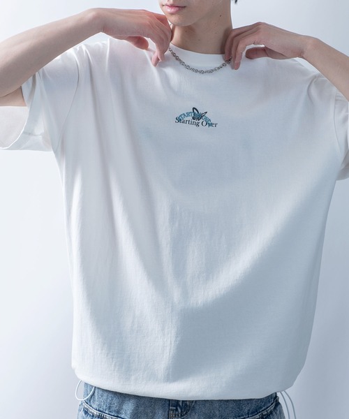 Starting Over（スターティングオーバー）の「【Starting Over/スターティングオーバー】ONE POINT LOGO EMBROIDERY DRAW CODE T-SHIRT / ワンポイント ロゴ刺繍 ドローコード デザイン 半袖 Tシャツ（Tシャツ/カットソー・メンズ・ホワイト系その他3/ホワイト系その他/ホワイト系その他2/ブラック系その他/チャコールグレー/ホワイト/ブラック系その他2/グレー系その他/ブラック/ブラック系その他6/ホワイト系その他7/ホワイト系その他6/ホワイト系その他5/ブラック系その他4/ブラック系その他7/ネイビー/ブラック系その他5/ブラック系その他3/ホワイト系その他4/ピンク/ピンク系その他・M/L）」の6枚目の写真