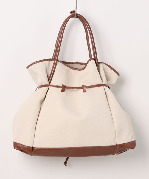 CHRISTIAN VILLA(クリスチャンヴィラ)の「【CHRISTIAN VILLA】キャンバス×レザーコンビトートバッグ PC A4収納可能 通勤 通学 ビジネスバッグ ATHENE 6240(トートバッグ・レディース・ブラック/アイボリー・FREE)」の16枚目の写真