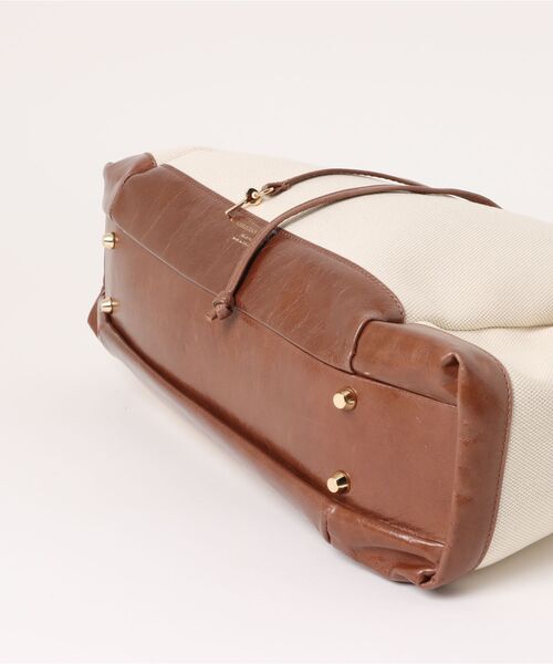 CHRISTIAN VILLA(クリスチャンヴィラ)の「【CHRISTIAN VILLA】キャンバス×レザーコンビトートバッグ PC A4収納可能 通勤 通学 ビジネスバッグ ATHENE 6240(トートバッグ・レディース・ブラック/アイボリー・FREE)」の8枚目の写真