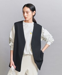 BEAUTY&YOUTH UNITED ARROWS | 【WEB限定 Wardrobe DAILY MINIMAL】ダブルクロス リボンベルトジレ ウォッシャブル(その他アウター)