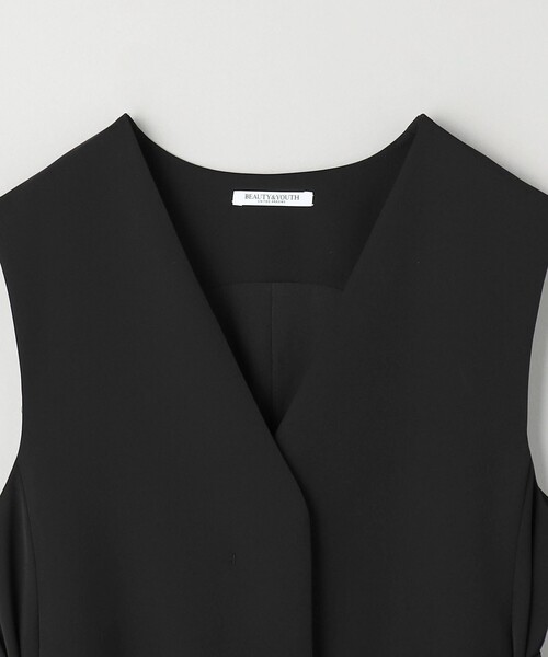 WEB限定 Wardrobe DAILY MINIMAL】ダブルクロス リボンベルトジレ