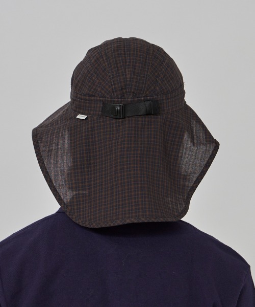 OVERRIDE（オーバーライド）の「OVERRIDE  DOBBY PLAID SUNSHADE HAT / オーバーライド（ハット・メンズ・グリーン/ブラウン/ベージュ・59cm）」の7枚目の写真