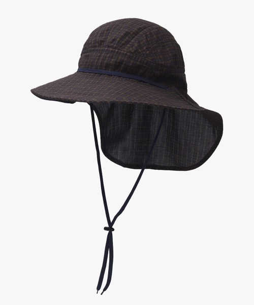 OVERRIDE（オーバーライド）の「OVERRIDE  DOBBY PLAID SUNSHADE HAT / オーバーライド（ハット・メンズ・グリーン/ブラウン/ベージュ・59cm）」の8枚目の写真