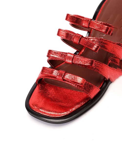 ROSE BUD(ローズバッド)の「(piu comoda)PIU COMODA RIBBON SANDAL(サンダル・レディース・ブラック/レッド・37/38/36)」の9枚目の写真