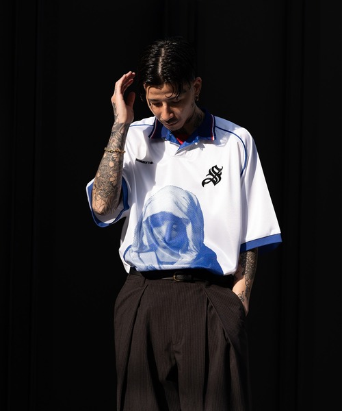 SUBCIETY グラフィックポロシャツ SAMURAI jersey top SAMURAI jersey top（Tシャツ/カットソー）｜Subciety