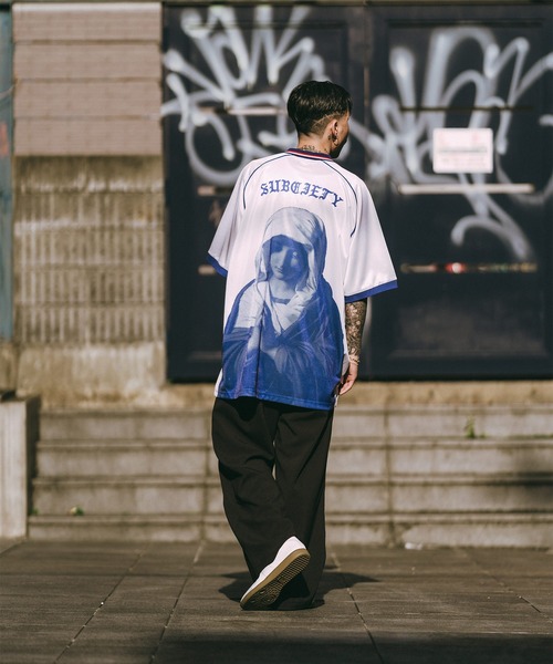 SUBCIETY グラフィックポロシャツ SAMURAI jersey top SUBCIETY グラフィックポロシャツ SAMURAI jersey top