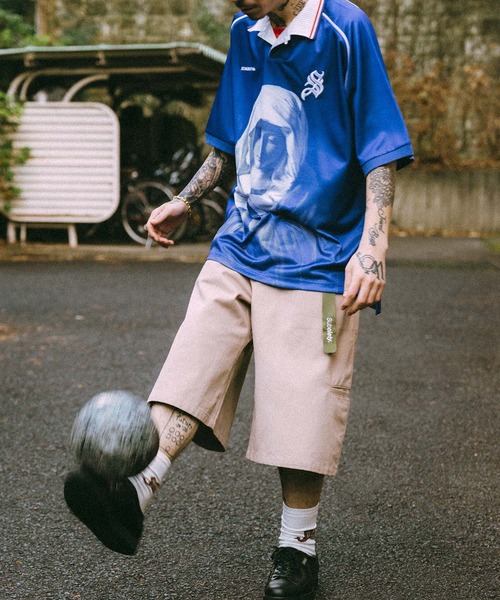 SUBCIETY グラフィックポロシャツ SAMURAI jersey top SUBCIETY グラフィックポロシャツ SAMURAI jersey top