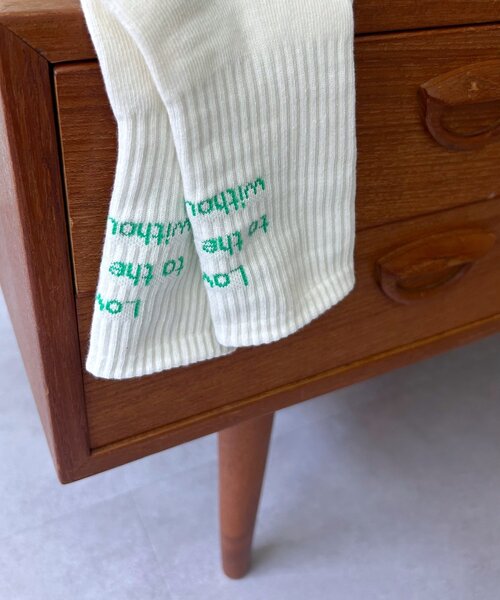 mystic（ミスティック）の「ロゴソックス（ソックス/靴下・レディース・ブラック/オフホワイト・ONE SIZE）」の4枚目の写真