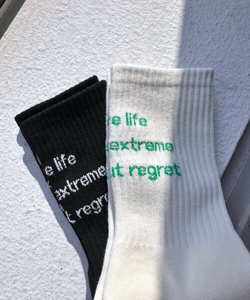 mystic（ミスティック）の「ロゴソックス（ソックス/靴下・レディース・ブラック/オフホワイト・ONE SIZE）」の8枚目の写真