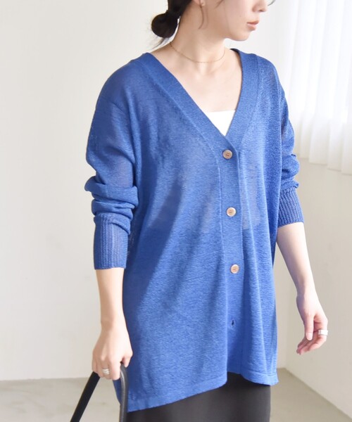 セール】quaranciel:〈手洗い可能〉バルキー Vネック ガウン