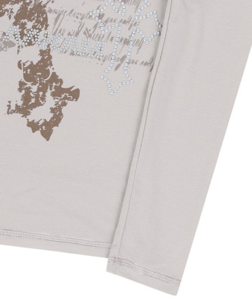 セール】【AAKAM】Studded Cross Hooded Long Sleeve（Tシャツ