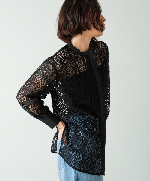 Bou Jeloud（ブージュルード）の「レーススタンドシャツ（シャツ/ブラウス・レディース・ブラック/オフホワイト・38）」の22枚目の写真