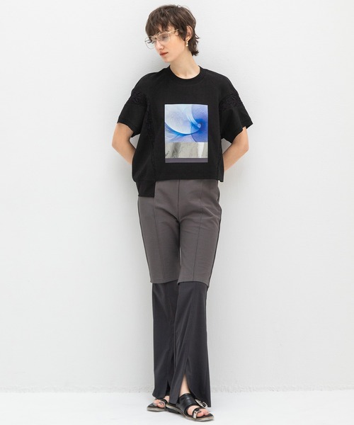 AULA AILA(アウラアイラ)の「アンモナイトプリントTシャツ(Tシャツ/カットソー・レディース・グレー/ライム/ブルー・0)」の16枚目の写真