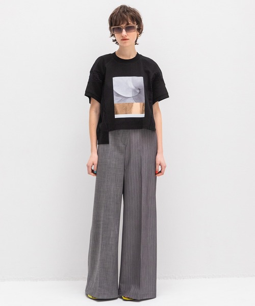 AULA AILA(アウラアイラ)の「アンモナイトプリントTシャツ(Tシャツ/カットソー・レディース・グレー/ライム/ブルー・0)」の19枚目の写真