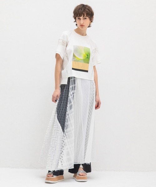 AULA AILA(アウラアイラ)の「アンモナイトプリントTシャツ(Tシャツ/カットソー・レディース・グレー/ライム/ブルー・0)」の10枚目の写真