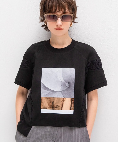 AULA AILA(アウラアイラ)の「アンモナイトプリントTシャツ(Tシャツ/カットソー・レディース・グレー/ライム/ブルー・0)」の20枚目の写真