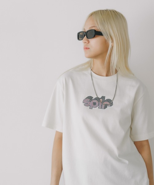 SPLR(エス・ピー・エル・アール)の「SPLR/エスピーエルアール RhineStone logo tee ラインストーンロゴ Tシャツ メンズ 夏物 夏服(Tシャツ/カットソー・メンズ・ベージュ/グレー・XL/L/M/S)」の19枚目の写真