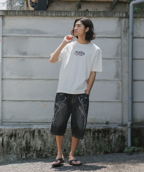 SPLR(エス・ピー・エル・アール)の「SPLR/エスピーエルアール RhineStone logo tee ラインストーンロゴ Tシャツ メンズ 夏物 夏服(Tシャツ/カットソー・メンズ・ベージュ/グレー・XL/L/M/S)」の17枚目の写真
