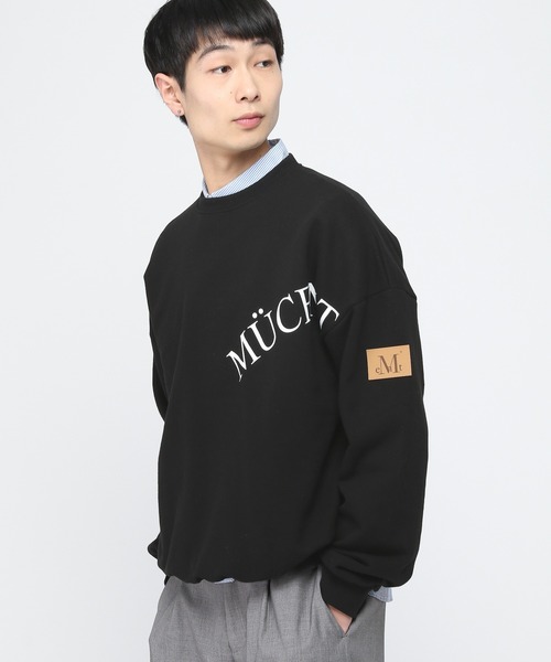 セール】【UNISEX】MUCENT／レザーポイントプルオーバー（ウラケ