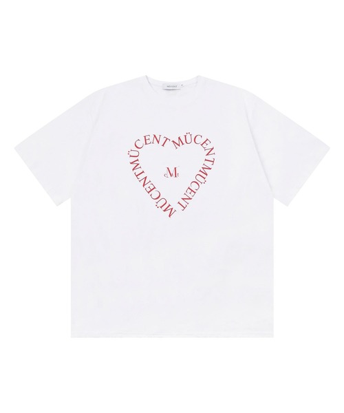 MUCENT(ムセント)の「【UNISEX】MUCENT/ハートレタリングT(Tシャツ/カットソー・レディース・ブラック/ホワイト・MEDIUM/LARGE)」の4枚目の写真