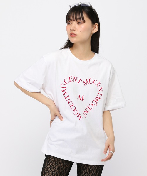セール】【UNISEX】MUCENT／ハートレタリングT（Tシャツ