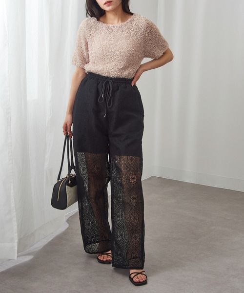 MAGASIN DE MODE Chou Chou(マガジンデモードシュシュ)の「【MAGASIN DE MODE Chou Chou】 サマーニットトップス DTK※(Tシャツ/カットソー・レディース・アイボリー/ブラック/ピンク/ベージュ・FREE)」の15枚目の写真