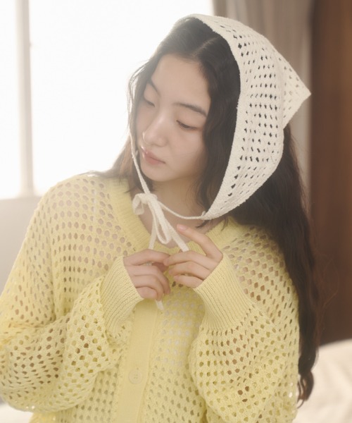 REMOON(リムーン)の「3wayメッシュニットカーディガン(カーディガン/ボレロ・レディース・オフホワイト/ピンク/イエロー・FREE)」の13枚目の写真