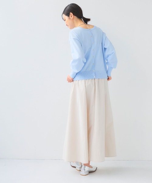 CROSS FUNCTION（クロスファンクション）の「《洗える》サマ美え ２WAYクルーネックカーディガン【CF/クロスファンクション】（カーディガン/ボレロ・レディース・アイボリー/サックスブルー/ブラック・L/M/LL）」の14枚目の写真