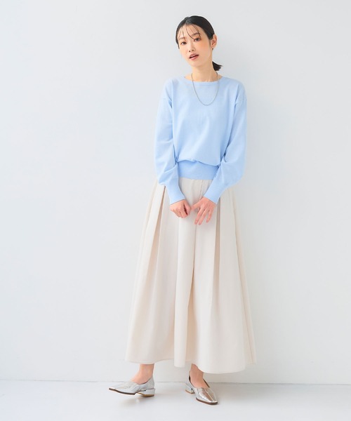 CROSS FUNCTION（クロスファンクション）の「《洗える》サマ美え ２WAYクルーネックカーディガン【CF/クロスファンクション】（カーディガン/ボレロ・レディース・アイボリー/サックスブルー/ブラック・L/M/LL）」の13枚目の写真