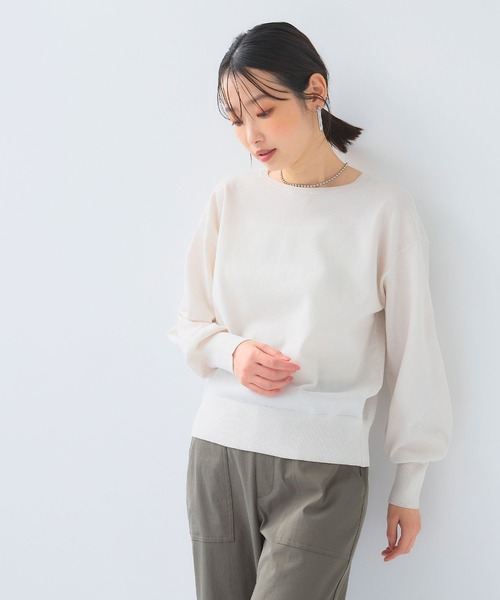 CROSS FUNCTION（クロスファンクション）の「《洗える》サマ美え ２WAYクルーネックカーディガン【CF/クロスファンクション】（カーディガン/ボレロ・レディース・アイボリー/サックスブルー/ブラック・L/M/LL）」の19枚目の写真