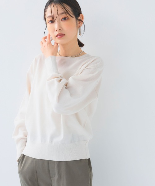 CROSS FUNCTION（クロスファンクション）の「《洗える》サマ美え ２WAYクルーネックカーディガン【CF/クロスファンクション】（カーディガン/ボレロ・レディース・アイボリー/サックスブルー/ブラック・L/M/LL）」の17枚目の写真