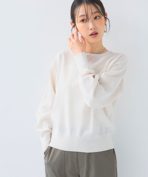 CROSS FUNCTION（クロスファンクション）の「《洗える》サマ美え ２WAYクルーネックカーディガン【CF/クロスファンクション】（カーディガン/ボレロ・レディース・アイボリー/サックスブルー/ブラック・L/M/LL）」の18枚目の写真