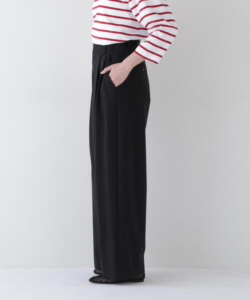 human woman(ヒューマンウーマン)の「◆【福田麻琴さんコラボ】C/NポンチSTタックパンツ(その他パンツ・レディース・ブラック・MEDIUM/SMALL)」の6枚目の写真