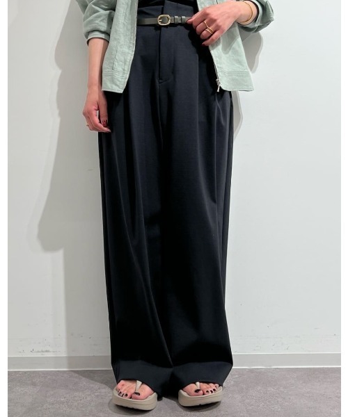 human woman(ヒューマンウーマン)の「◆【福田麻琴さんコラボ】C/NポンチSTタックパンツ(その他パンツ・レディース・ブラック・MEDIUM/SMALL)」の17枚目の写真