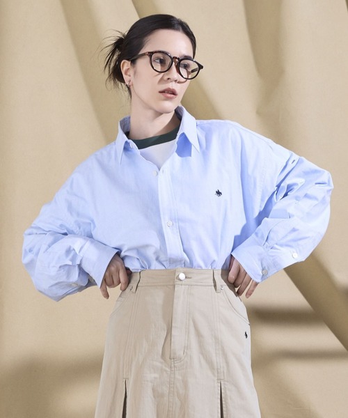 POLO BCS（ポロ ビーシーエス）の「＜POLO BCS/ポロ・ビーシーエス＞別注アソートルーズシャツ（シャツ/ブラウス・レディース・ベージュ/ネイビー/イエロー/ブルー・FREE）」の3枚目の写真