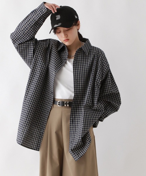 POLO BCS（ポロ ビーシーエス）の「＜POLO BCS/ポロ・ビーシーエス＞別注アソートルーズシャツ（シャツ/ブラウス・レディース・ベージュ/ネイビー/イエロー/ブルー・FREE）」の16枚目の写真