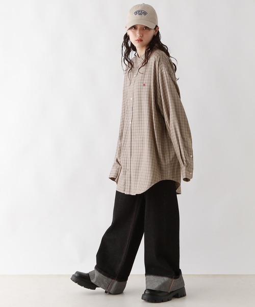 POLO BCS（ポロ ビーシーエス）の「＜POLO BCS/ポロ・ビーシーエス＞別注アソートルーズシャツ（シャツ/ブラウス・レディース・ベージュ/ネイビー/イエロー/ブルー・FREE）」の8枚目の写真