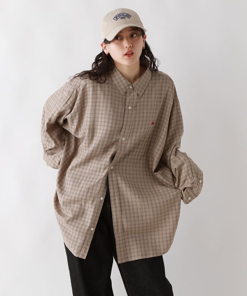 POLO BCS（ポロ ビーシーエス）の「＜POLO BCS/ポロ・ビーシーエス＞別注アソートルーズシャツ（シャツ/ブラウス・レディース・ベージュ/ネイビー/イエロー/ブルー・FREE）」の9枚目の写真