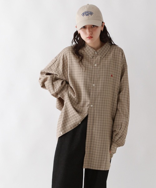 POLO BCS（ポロ ビーシーエス）の「＜POLO BCS/ポロ・ビーシーエス＞別注アソートルーズシャツ（シャツ/ブラウス・レディース・ベージュ/ネイビー/イエロー/ブルー・FREE）」の11枚目の写真