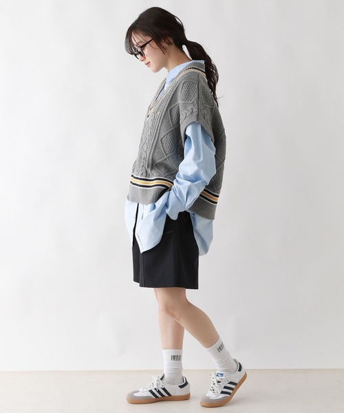 POLO BCS（ポロ ビーシーエス）の「＜POLO BCS/ポロ・ビーシーエス＞別注アソートルーズシャツ（シャツ/ブラウス・レディース・ベージュ/ネイビー/イエロー/ブルー・FREE）」の20枚目の写真