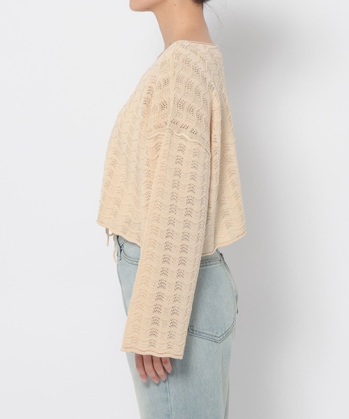 LOWRYS FARM（ローリーズファーム）の「スカシ２ＷＡＹドルマンプルオーバー 320230（ニット/セーター・レディース・ブラック/ブルー/アイボリー・FREE）」の19枚目の写真