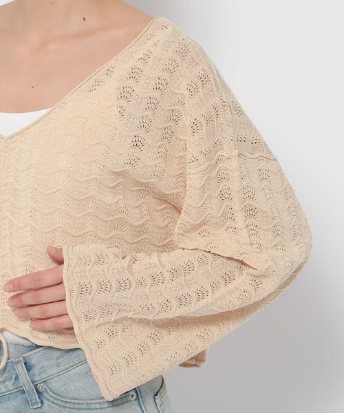 LOWRYS FARM（ローリーズファーム）の「スカシ２ＷＡＹドルマンプルオーバー 320230（ニット/セーター・レディース・ブラック/ブルー/アイボリー・FREE）」の20枚目の写真