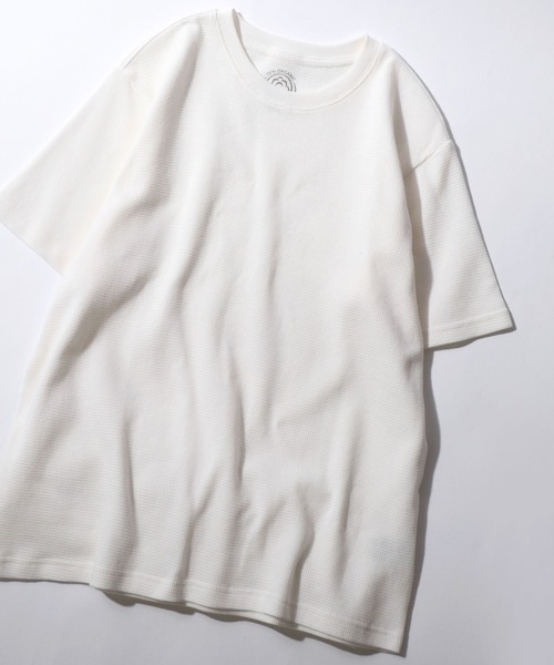 SITRY(シトリー)の「2026SS新色追加 Organic Cotton Thermal/オーガニックコットン サーマル ワッフル クルーネック ヘンリーネック 半袖Tシャツ(Tシャツ/カットソー・メンズ・カーキ/ブラック/ホワイト系その他/ブラック系その他/グレー系その他/グレー/オフホワイト/ホワイト/チャコール/グレイッシュブルー/ホワイト系その他2・M/L/LL)」の3枚目の写真