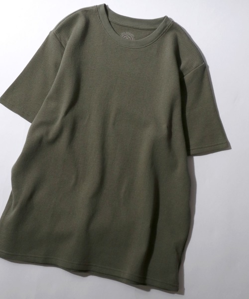 SITRY(シトリー)の「2026SS新色追加 Organic Cotton Thermal/オーガニックコットン サーマル ワッフル クルーネック ヘンリーネック 半袖Tシャツ(Tシャツ/カットソー・メンズ・カーキ/ブラック/ホワイト系その他/ブラック系その他/グレー系その他/グレー/オフホワイト/ホワイト/チャコール/グレイッシュブルー/ホワイト系その他2・M/L/LL)」の10枚目の写真