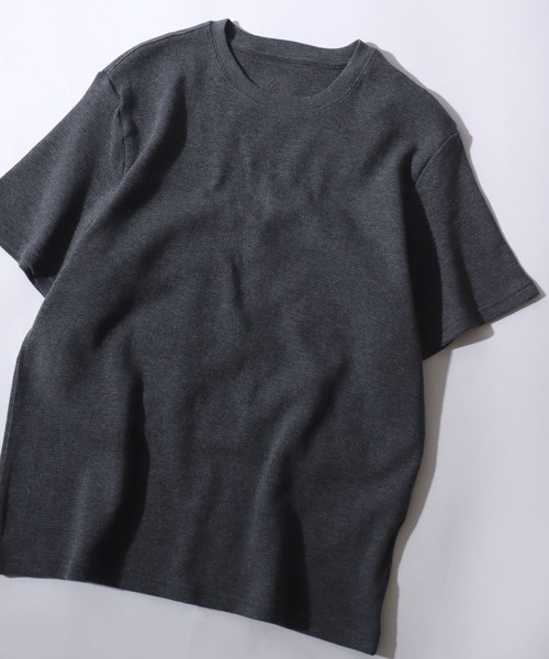 SITRY(シトリー)の「2026SS新色追加 Organic Cotton Thermal/オーガニックコットン サーマル ワッフル クルーネック ヘンリーネック 半袖Tシャツ(Tシャツ/カットソー・メンズ・カーキ/ブラック/ホワイト系その他/ブラック系その他/グレー系その他/グレー/オフホワイト/ホワイト/チャコール/グレイッシュブルー/ホワイト系その他2・M/L/LL)」の9枚目の写真