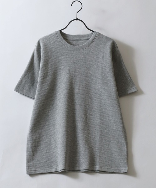 SITRY(シトリー)の「2026SS新色追加 Organic Cotton Thermal/オーガニックコットン サーマル ワッフル クルーネック ヘンリーネック 半袖Tシャツ(Tシャツ/カットソー・メンズ・カーキ/ブラック/ホワイト系その他/ブラック系その他/グレー系その他/グレー/オフホワイト/ホワイト/チャコール/グレイッシュブルー/ホワイト系その他2・M/L/LL)」の19枚目の写真
