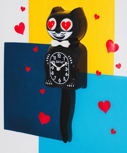 bpr BEAMS(ビーピーアール ビームス )の「California Clock / Kit-Cat Klock ハート(掛け時計・レディース・ブラック・ONE SIZE)」の1枚目の写真