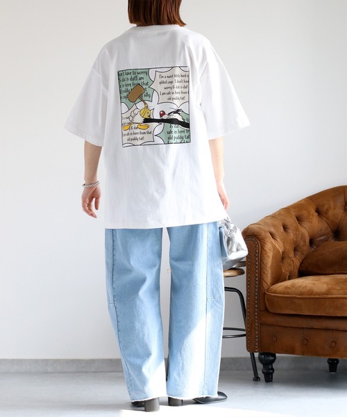 TWEETY(トゥウィーティー)の「【TWEETY】カジュアルロゴTシャツ(Tシャツ/カットソー・レディース・ブラック系2/ブラック系1/ホワイト系2/ホワイト系1・M)」の9枚目の写真