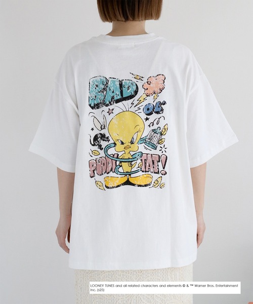 TWEETY(トゥウィーティー)の「【TWEETY】カジュアルロゴTシャツ(Tシャツ/カットソー・レディース・ブラック系2/ブラック系1/ホワイト系2/ホワイト系1・M)」の15枚目の写真